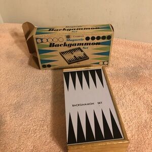 Vintage 1973 Chadwick-Miller Magnetic Travel Backgammon Game Complete